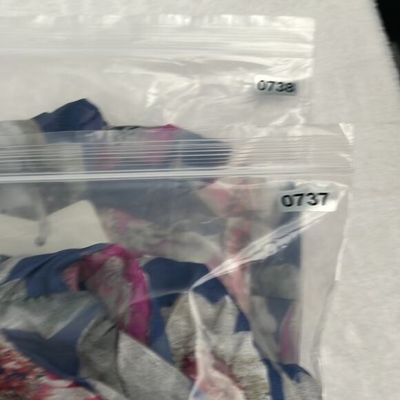 NWT LARA G By Lara Guidotti Floral Silk Viscose Blend Maxi Dress M L XL Blue - Picture 16 of 16